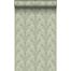 Tapete Art Decó Muster Graugrün