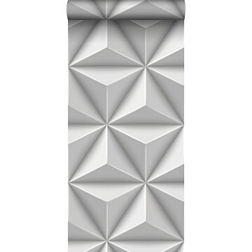 Öko-Strukturtapete 3D-Muster Hellgrau
