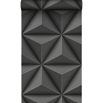 Öko-Strukturtapete 3D-Muster Dunkelgrau