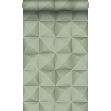 Öko-Strukturtapete 3D Muster Graugrün